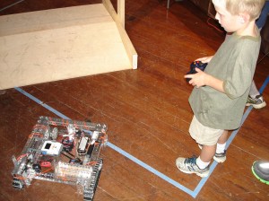 Roving robot.