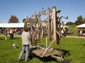The Fire Organ. Played with by holding a flamethrower under each pipe, which sets up a moving column of air which creates a tone.